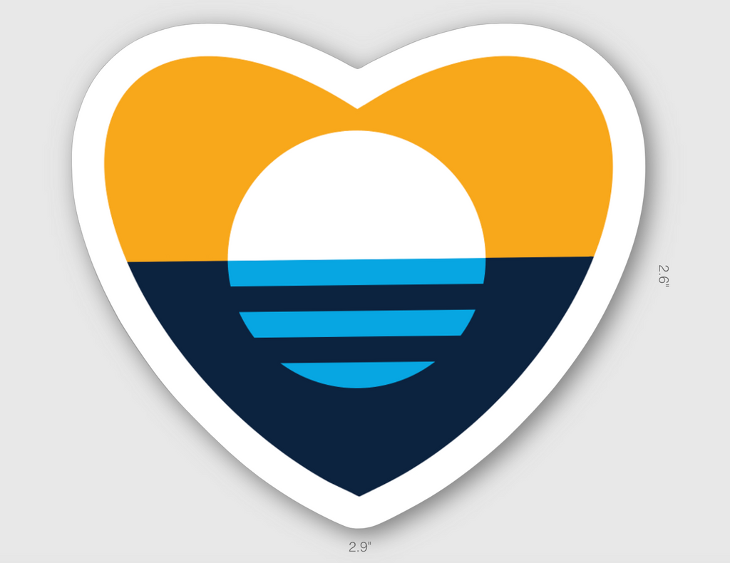 Milwaukee Sunrise Heart Sticker